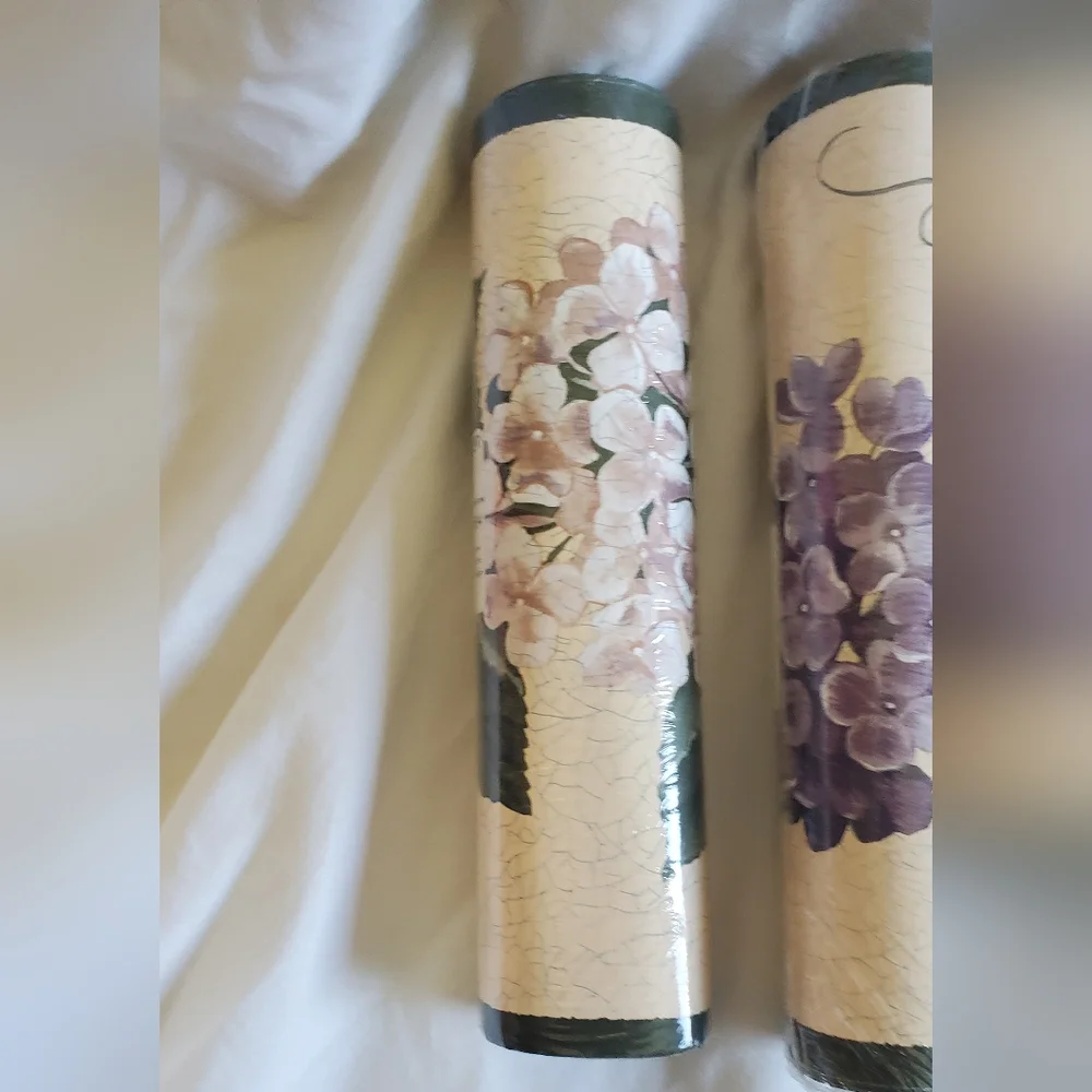 D. W. Wallcoverings Vtg Savannah Floral Wallpaper Border Purple Hydrangeas, New